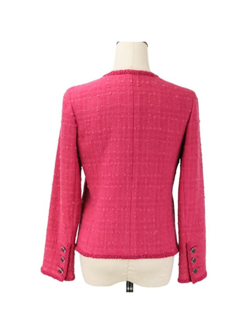 ★SOLD★ Chanel Camellia Cosage Tweed Jacket 34 Pink - Picture 4 of 15